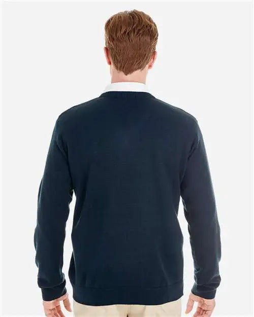 Harriton M420 Men’s Pilbloc™ V-neck Sweater - Dark Navy