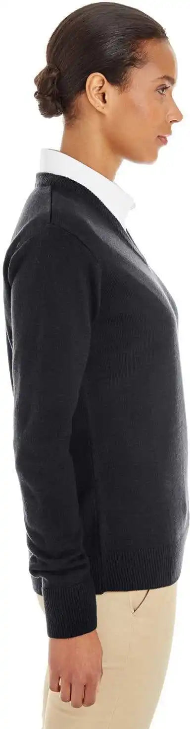 Harriton M420w Ladies’ Pilbloc v Neck Sweater Black