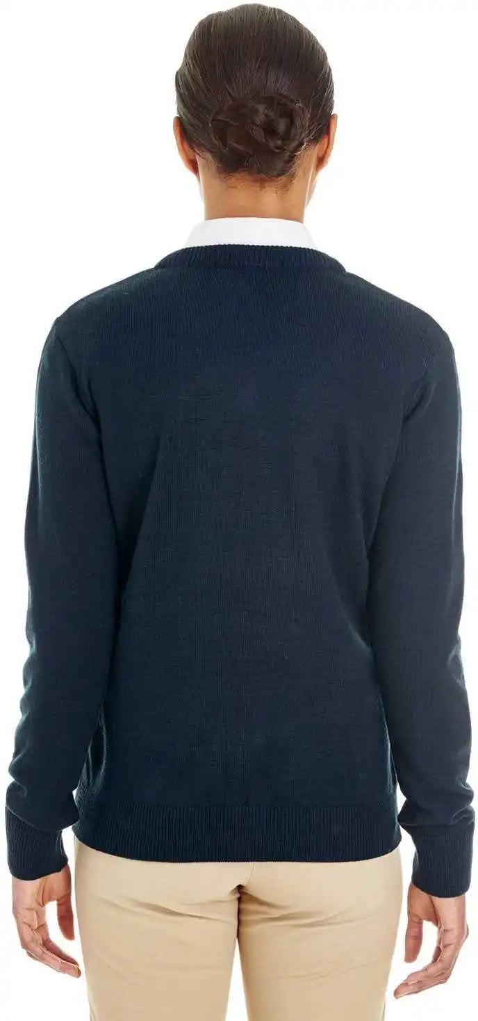 Harriton M420w Ladies’ Pilbloc V-neck Sweater - Dark Navy