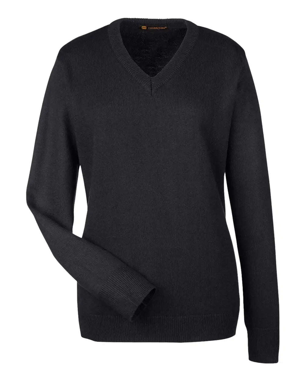 Harriton M420w Womens Pilbloc V-neck Sweater - Black - Xs