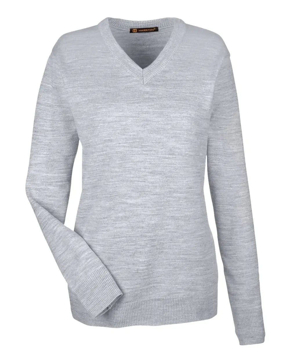 Harriton M420w Womens Pilbloc V-neck Sweater - Grey Heather