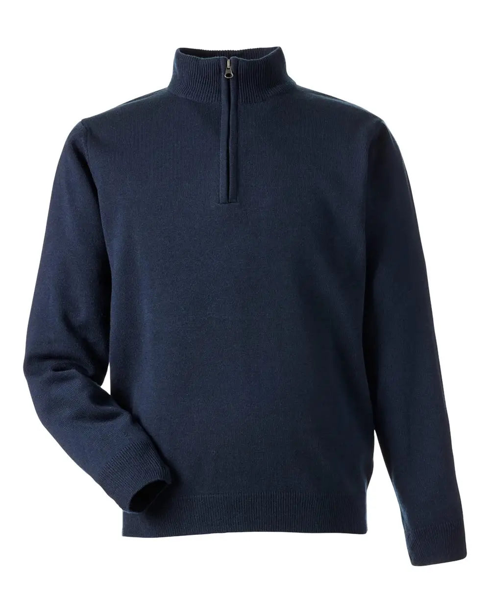 Harriton M421 Unisex Pilbloc Quarter-zip Pullover Sweater - Dark Navy - Adult Xs