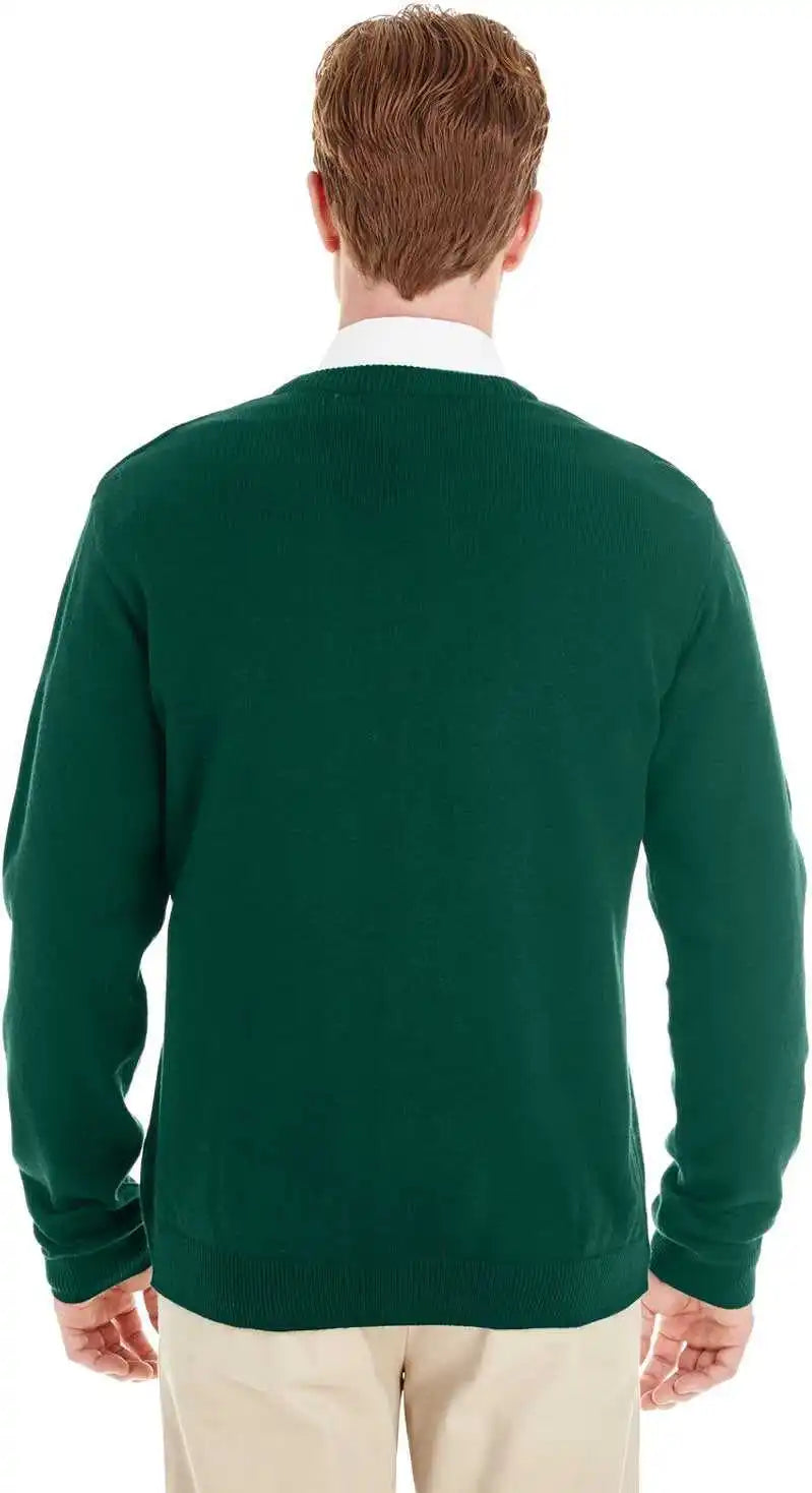 Harriton M425 Men’s Pilbloc V-neck Button Cardigan Sweater - Hunter - Forest / Adult 5xl