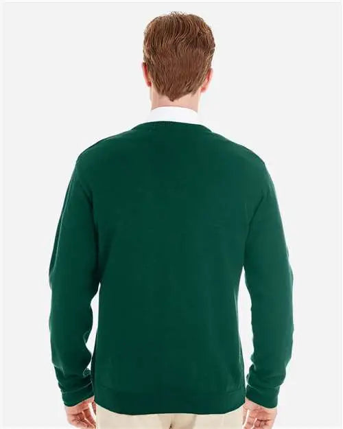 Harriton M425 Men’s Pilblocâ„¢ V-neck Button Cardigan Sweater - Hunter