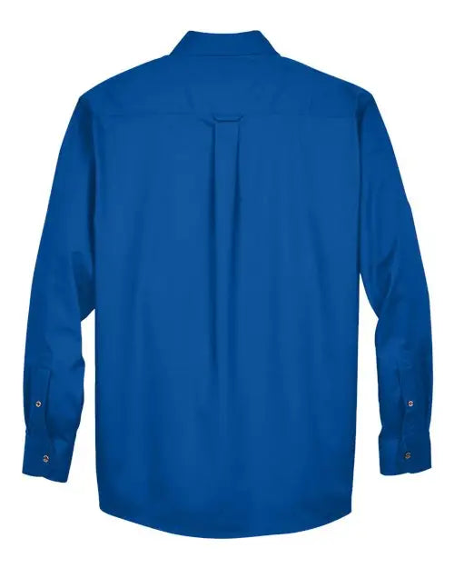 Harriton M500 Men’s Easy Blend Long Sleeve Twill Shirt - French Blue