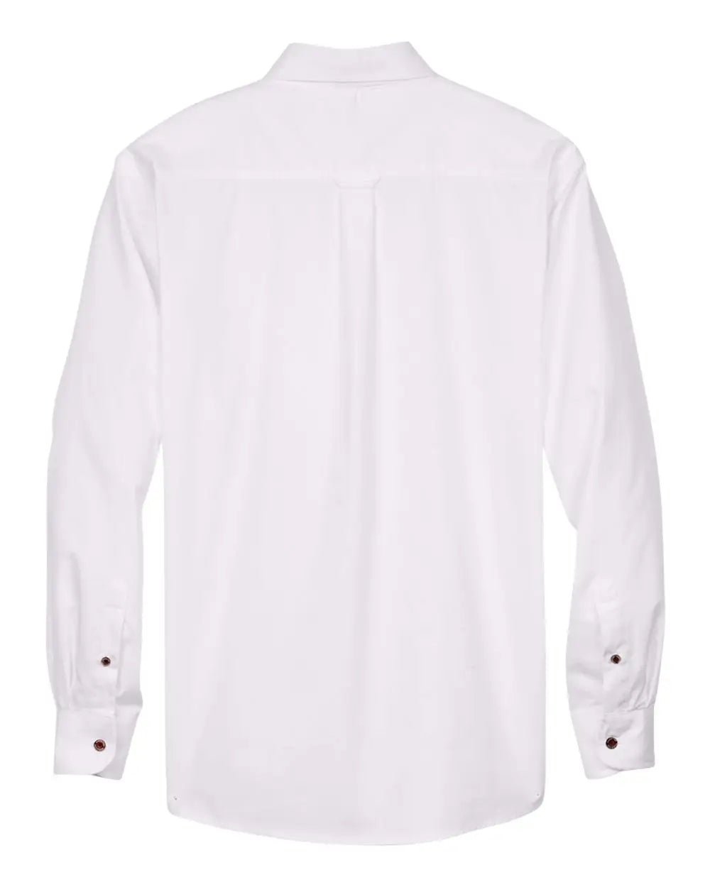 Harriton M500 Men’s Easy Blend Long Sleeve Twill Shirt - White - Adult Xs