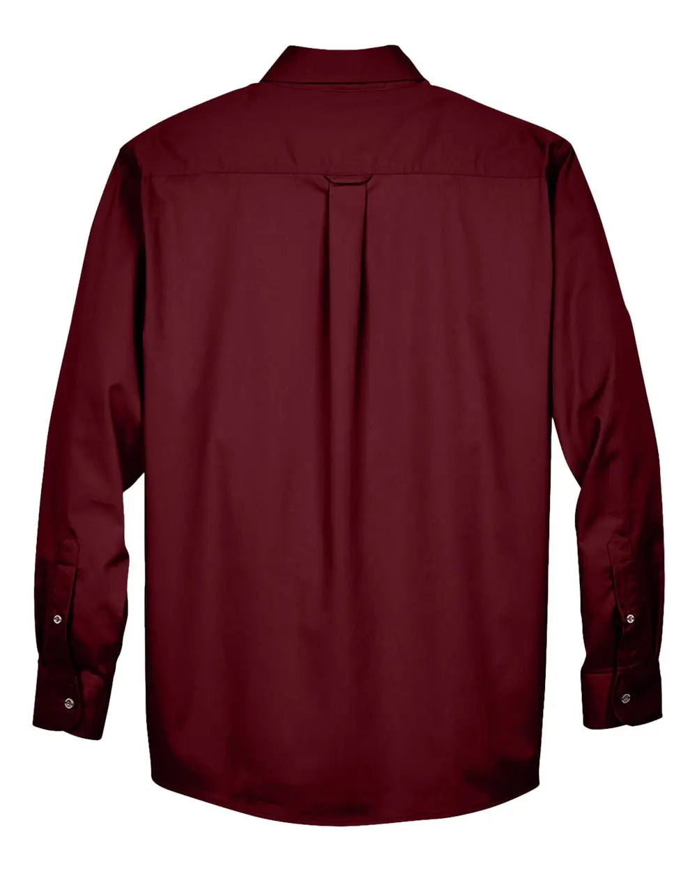 Harriton M500 Men’s Easy Blend Long Sleeve Twill Shirt - Wine - Adult Xs