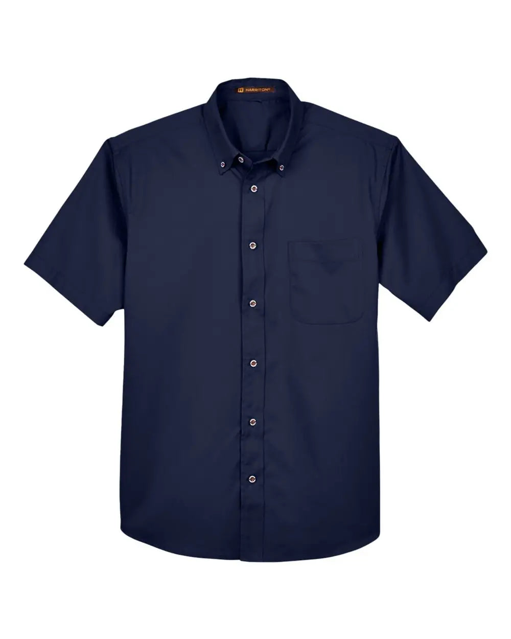 Harriton M500s Men’s Easy Blend Twill Dress Shirt with Stain-release - Navy - Adult Xs