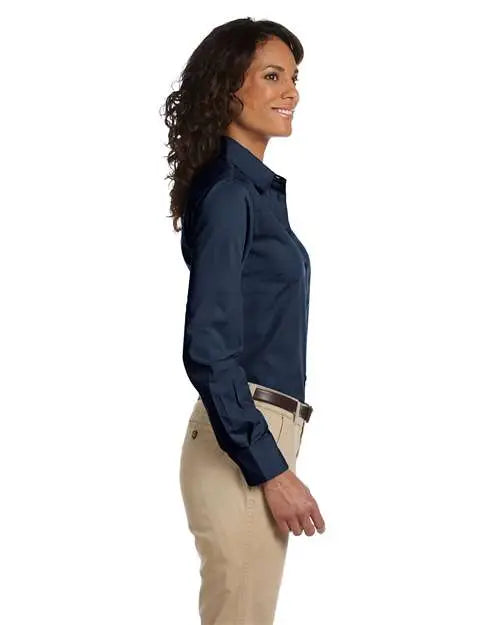 Harriton M510w Women’s Essential Poplin - Navy