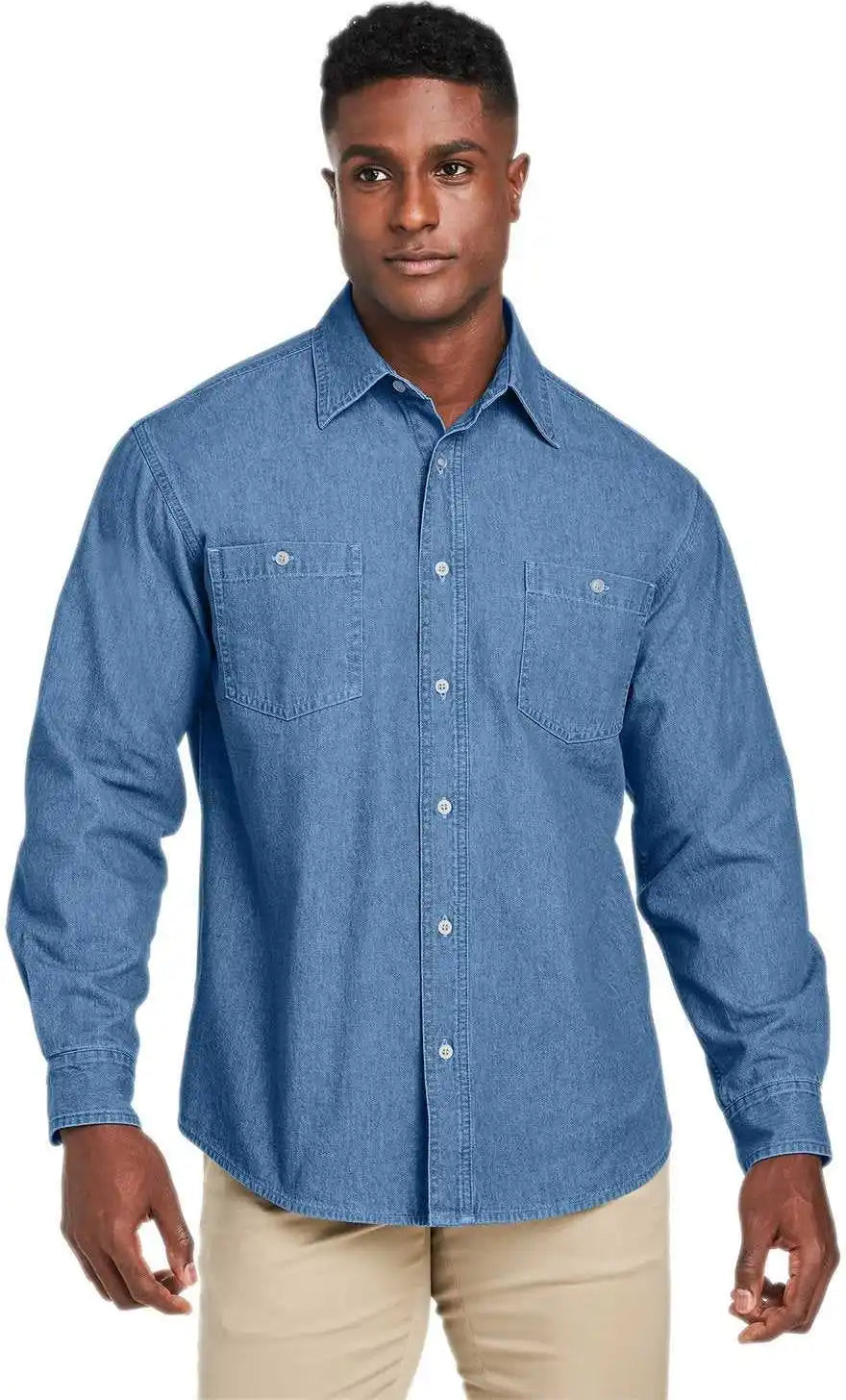 Harriton M540 Men’s Denim Shirt-jacket - Light