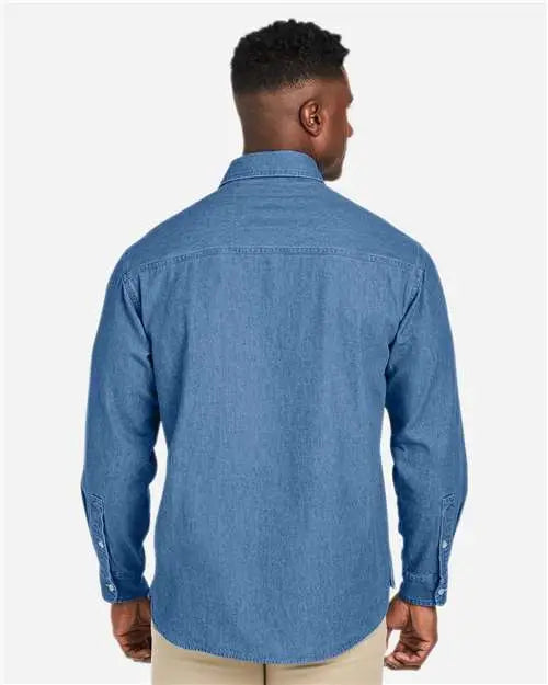 Harriton M540 Unisex Denim Shirt Jacket - Light