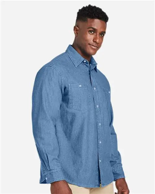 Harriton M540 Unisex Denim Shirt Jacket - Light