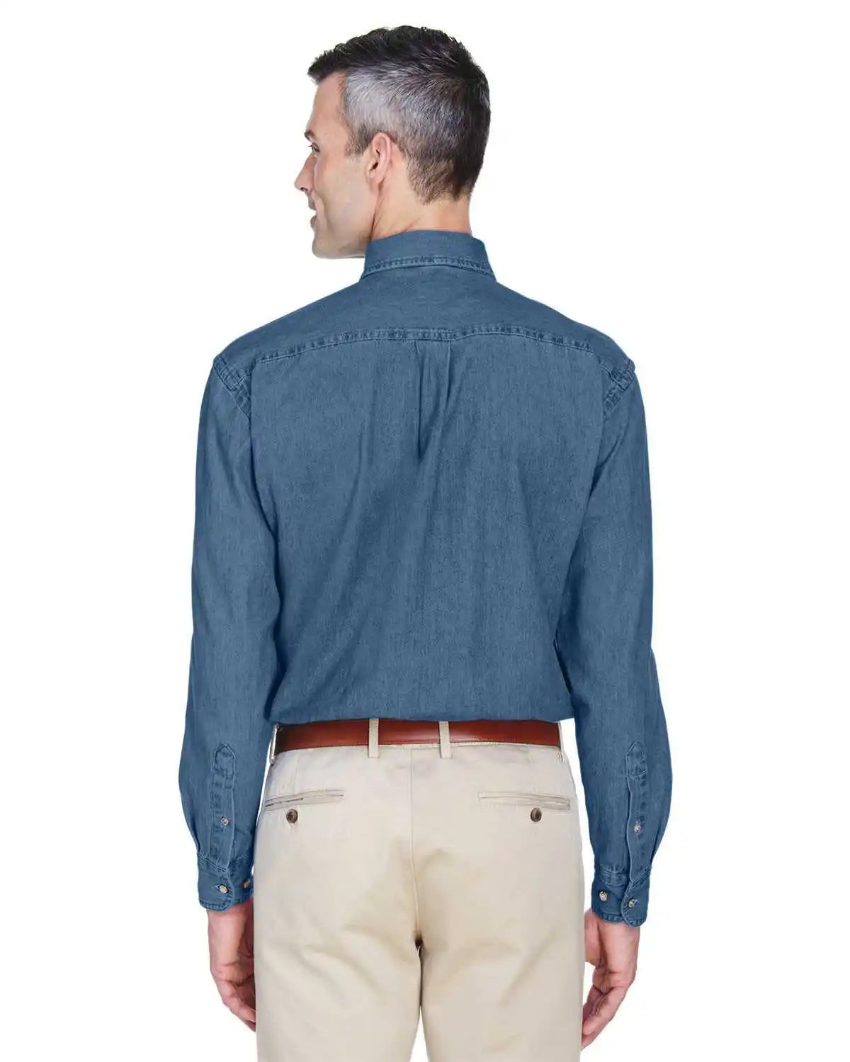 Harriton M550 Men’s 65 Oz Long-sleeve Denim Shirt - Light