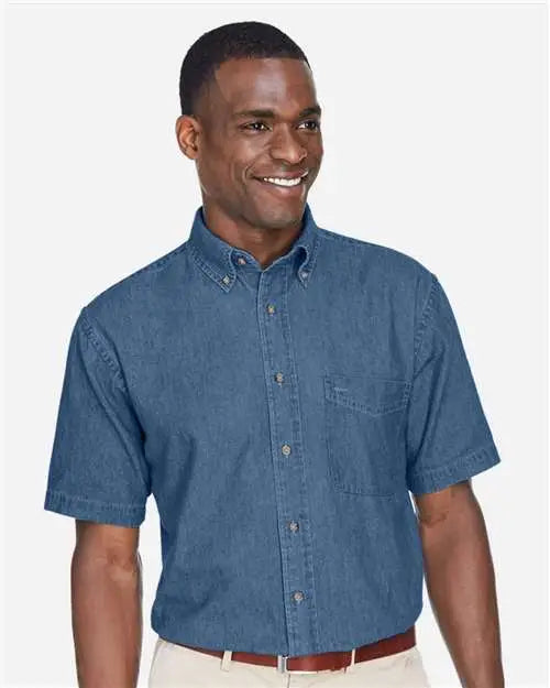 Harriton M550s Men’s Denim Shirt - Light