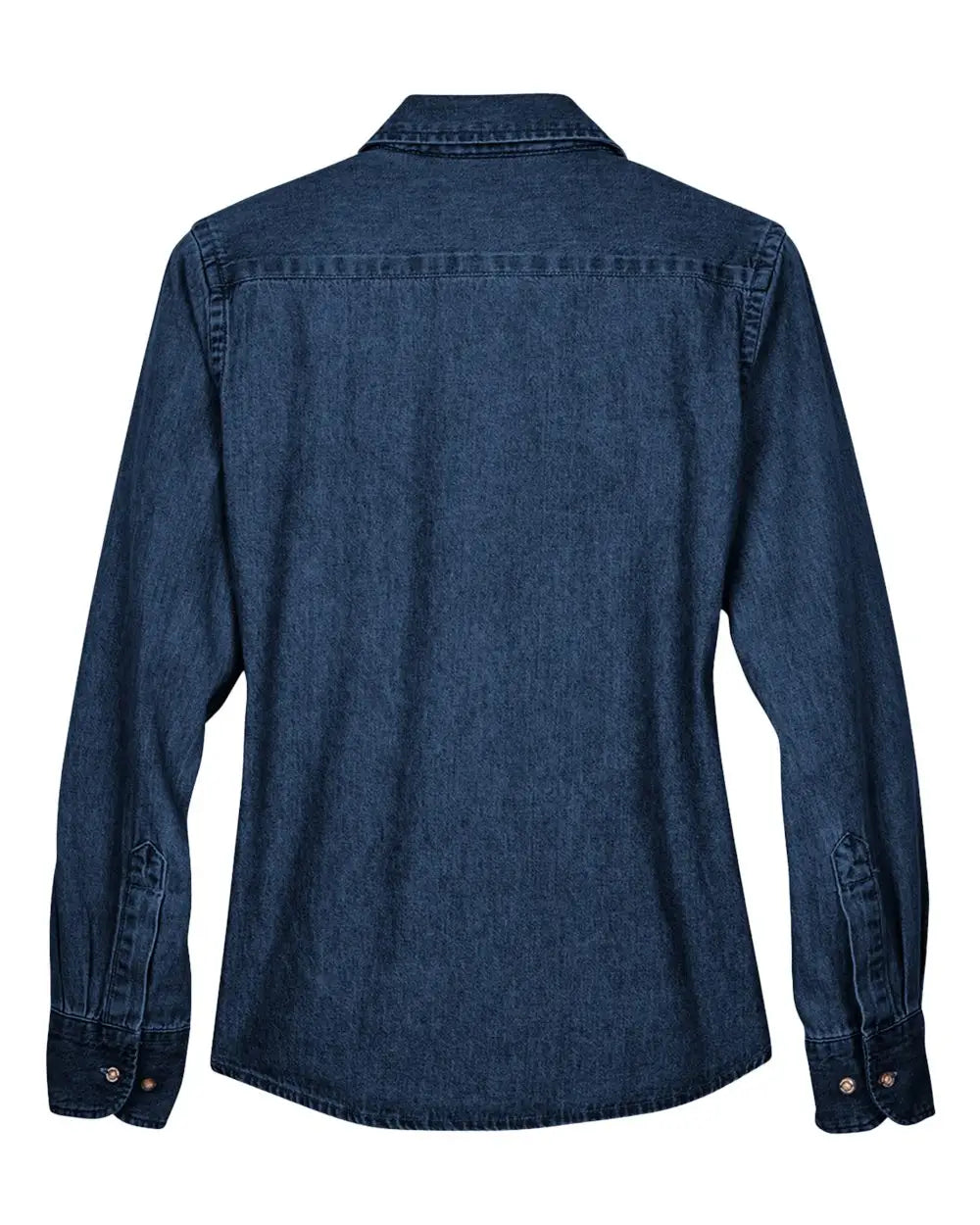 Harriton M550w Women’s Long Sleeve Denim Shirt - Dark