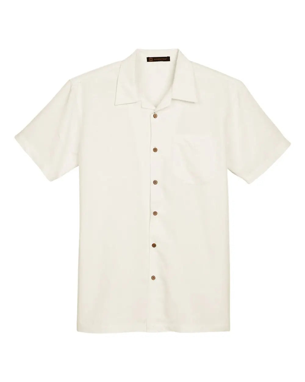 Harriton M560 Men’s Barbados Textured Camp Shirt - Cream - Ivory / Xs