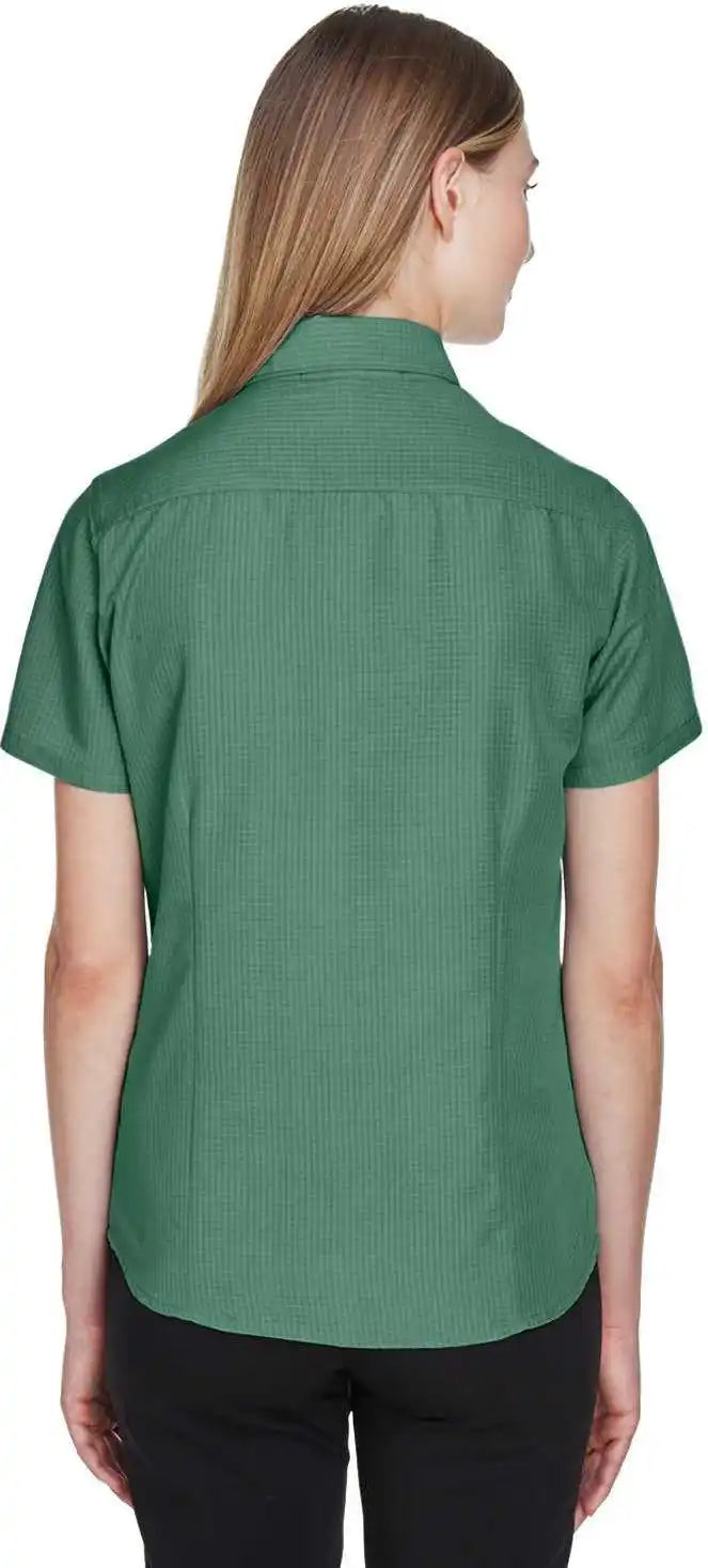 Harriton M560w Ladies’ Barbados Textured Camp Shirt - Palm Green - Ladies m