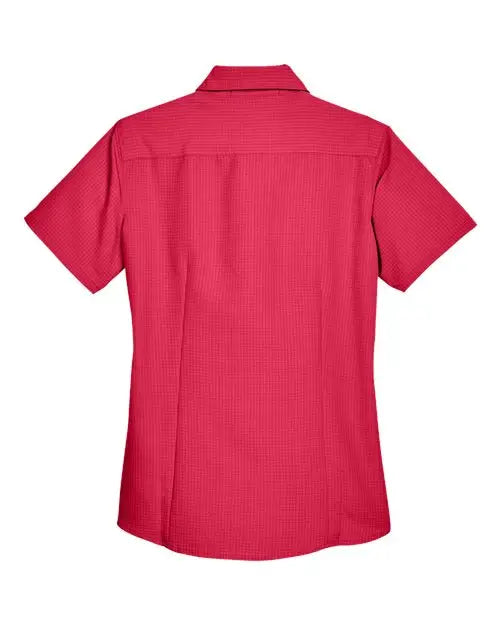 Harriton M560w Women’s Barbados Textured Camp Shirt - Parrot Red