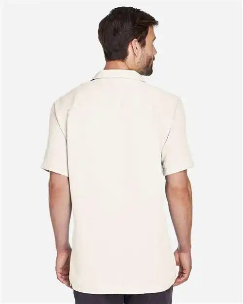 Harriton M570 Men’s Bahama Cord Camp Shirt - Cream