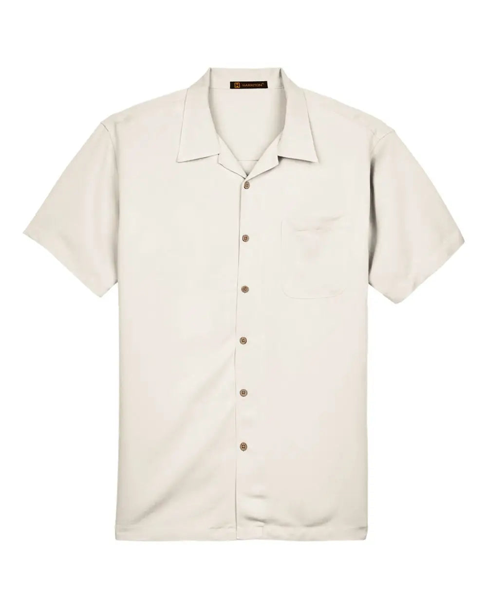 Harriton M570 Men’s Bahama Cord Camp Shirt - Cream