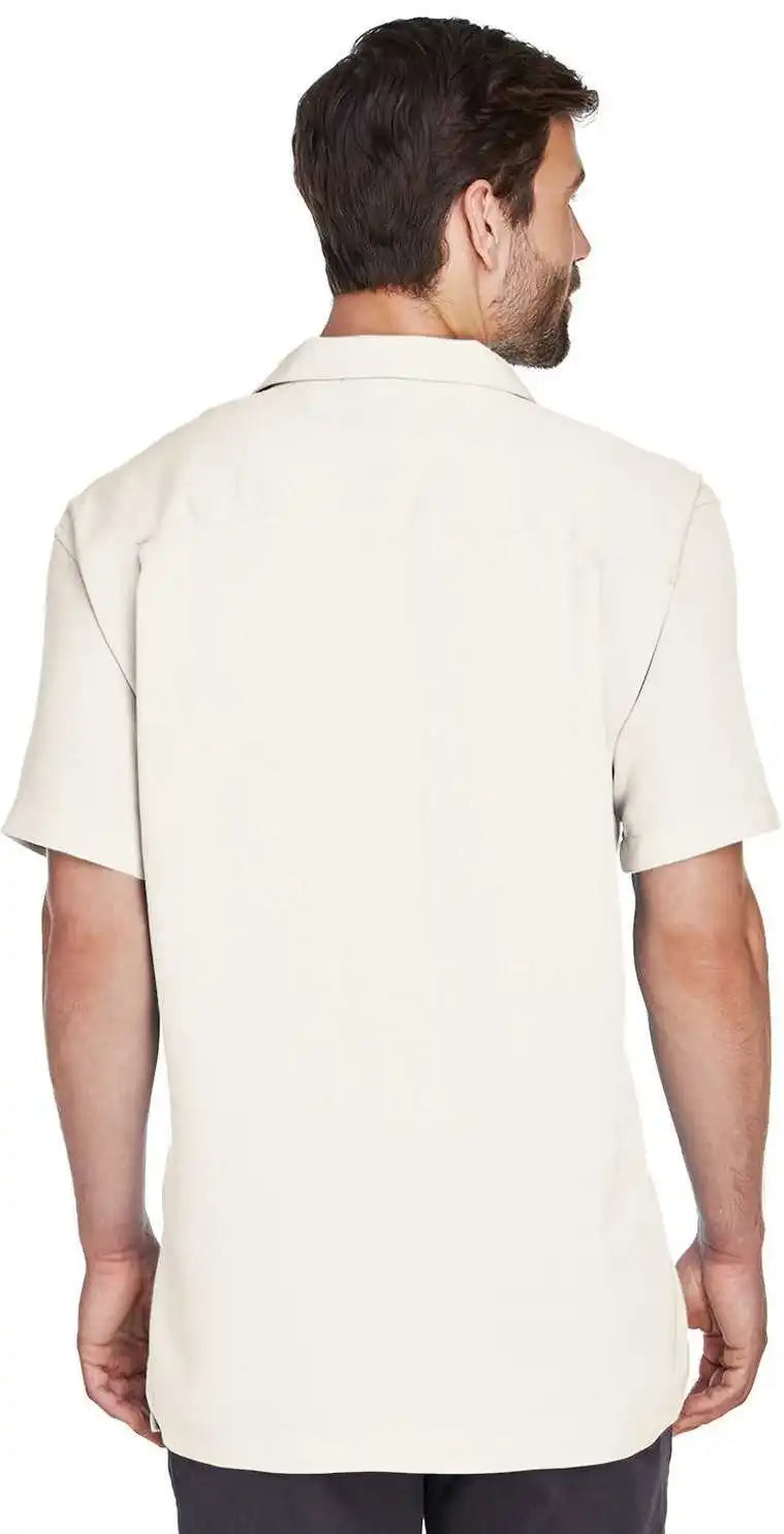Harriton M570 Men’s Bahama Cord Camp Shirt Creame Ivory / Adult Xl