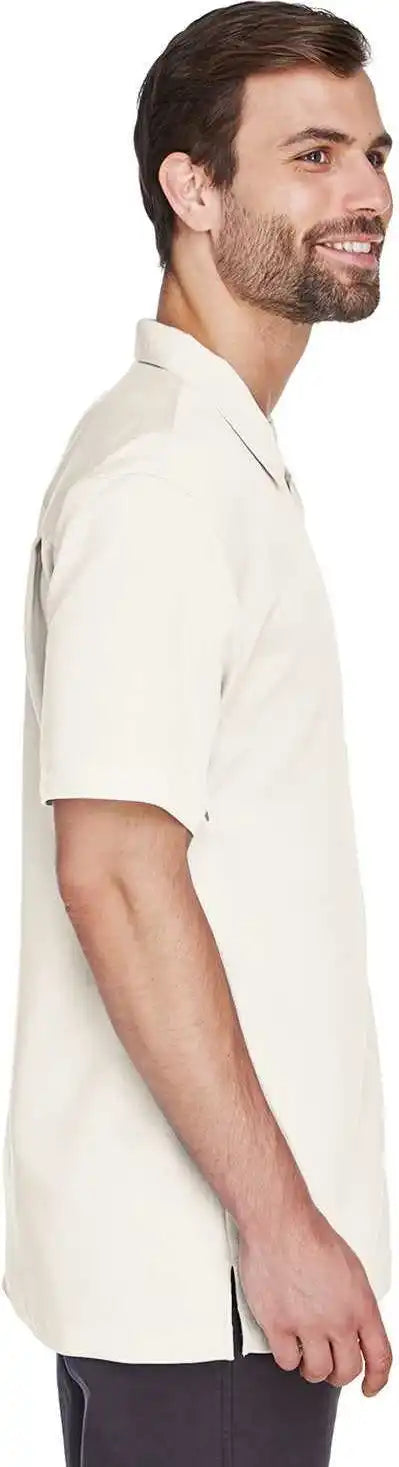 Harriton M570 Men’s Bahama Cord Camp Shirt Creame Ivory / Adult Xl