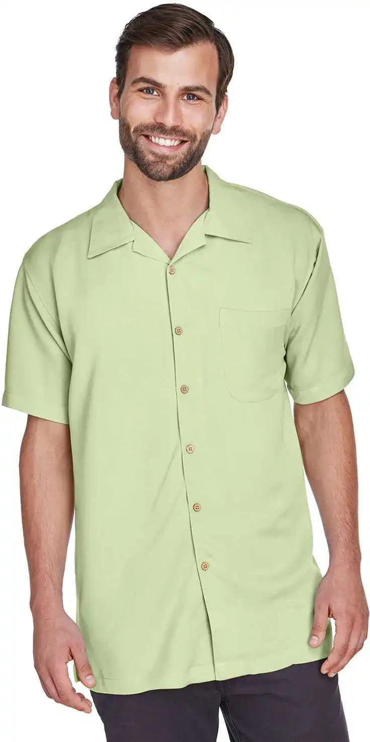 Harriton M570 Men’s Bahama Cord Camp Shirt - Green Mist - Adult l
