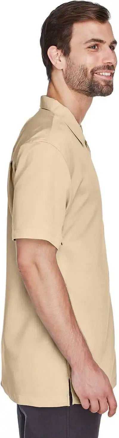 Harriton M570 Men’s Bahama Cord Camp Shirt Sand