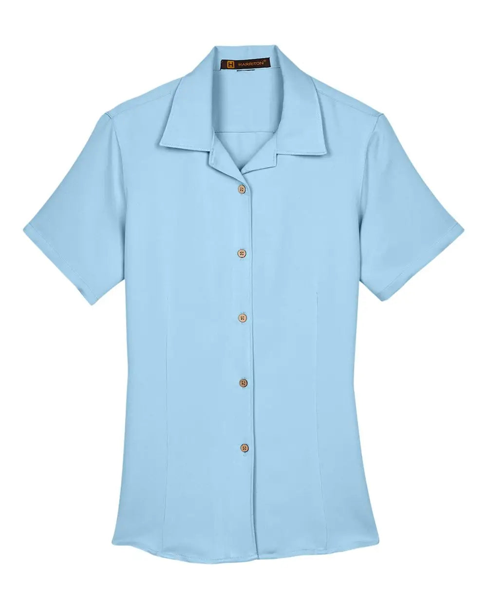 Harriton M570w Women’s Bahama Cord Camp Shirt - Cloud Blue