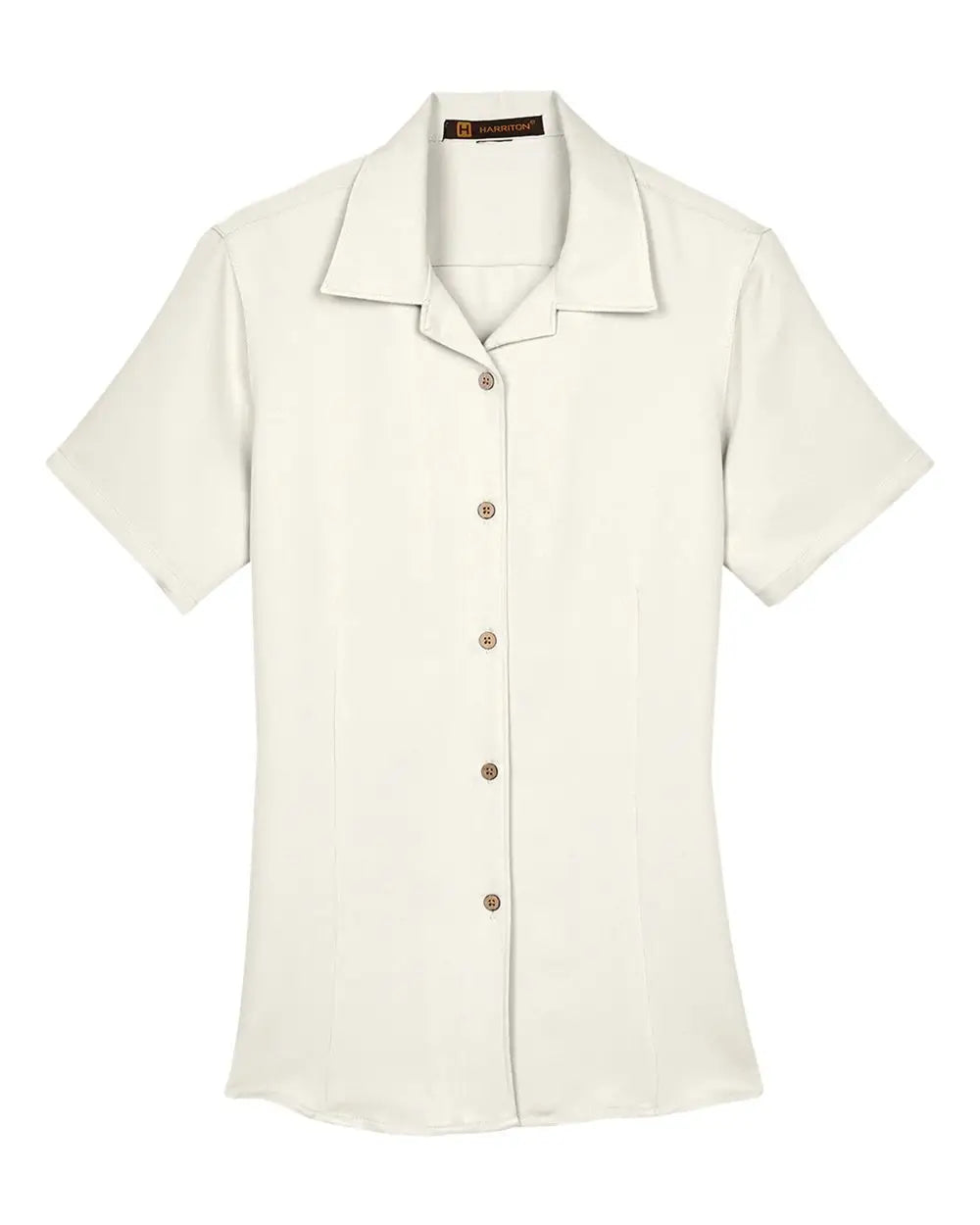 Harriton M570w Women’s Bahama Cord Camp Shirt - Cream