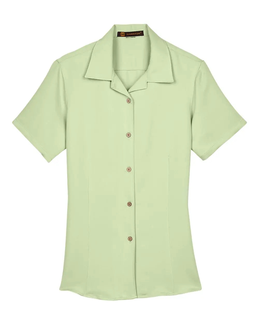 Harriton M570w Women’s Bahama Cord Camp Shirt - Green Mist - Ladies s