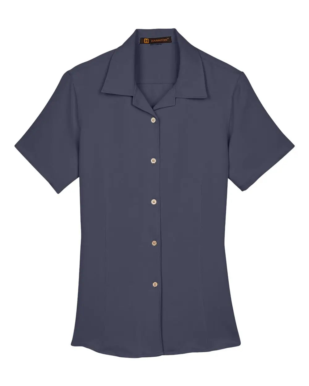 Harriton M570w Women’s Bahama Cord Camp Shirt - Navy - Ladies s