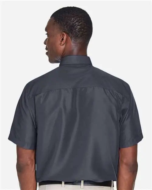 Harriton M580 Men’s Key West Short Sleeve Performance Staff Shirt - Dark Charcoal