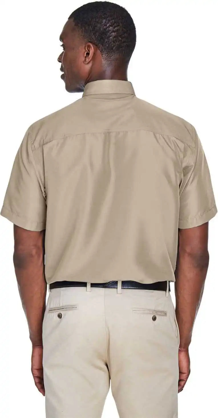 Harriton M580 Men’s Key West Short-sleeve Performance Staff Shirt - Khaki