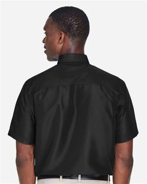 Harriton M580 Men’s Key West Short Sleeve Performance Staff Shirt - Black