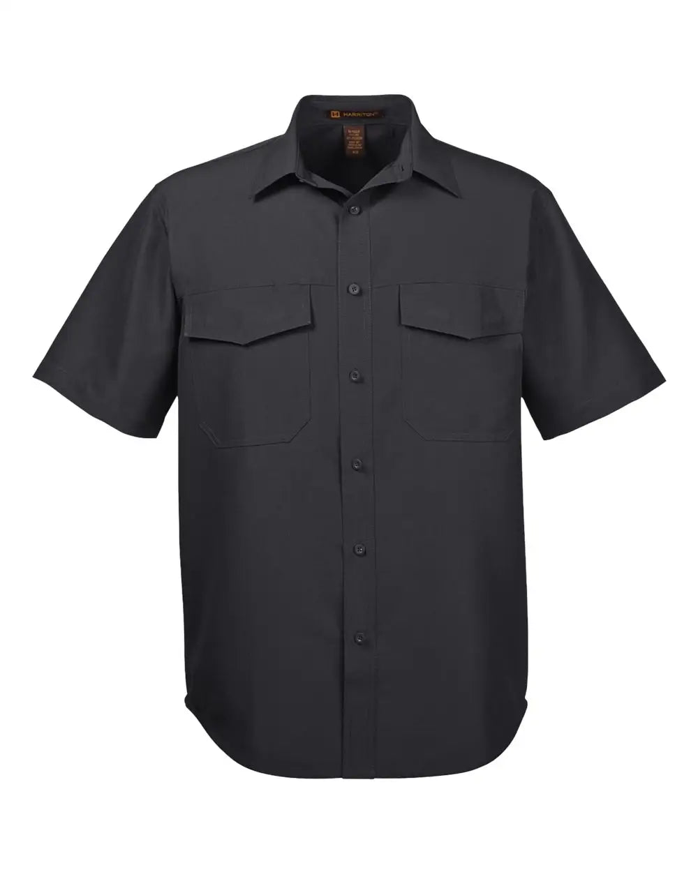 Harriton M580 Men’s Key West Short Sleeve Performance Staff Shirt - Black - Xs