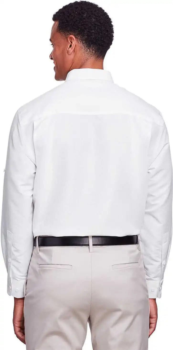 Harriton M580l Men’s Key West Long-sleeve Performance Staff Shirt - White
