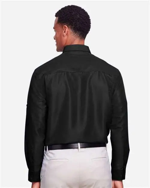 Harriton M580l Men’s Key West Performance Staff Shirt - Black