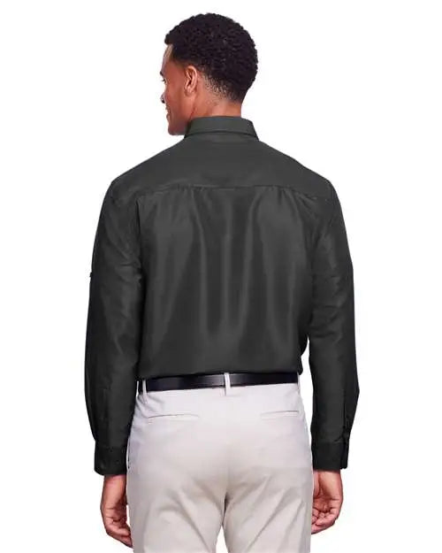 Harriton M580l Men’s Key West Performance Staff Shirt - Dark Charcoal
