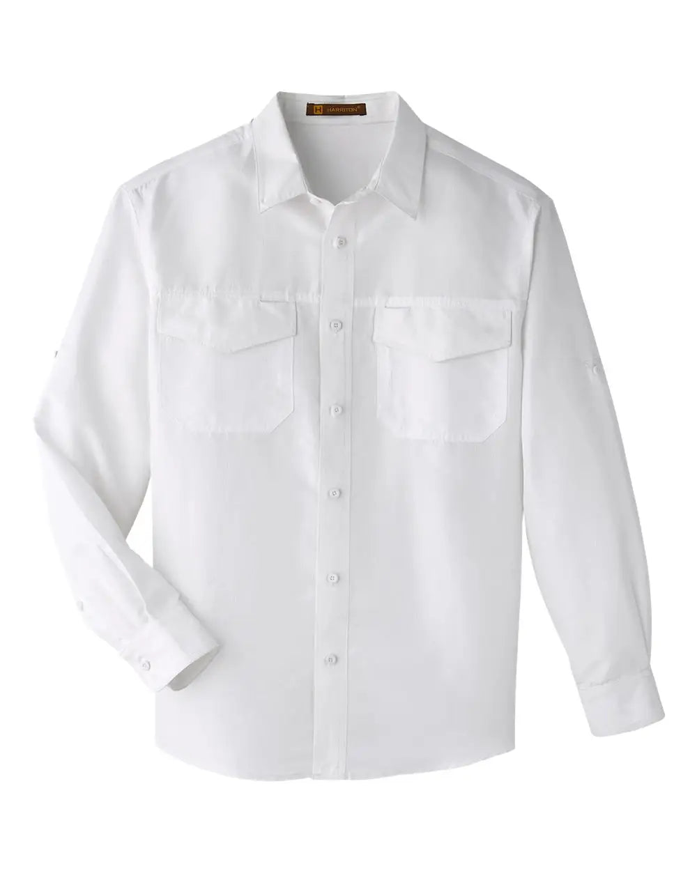 Harriton M580l Men’s Key West Performance Staff Shirt - White