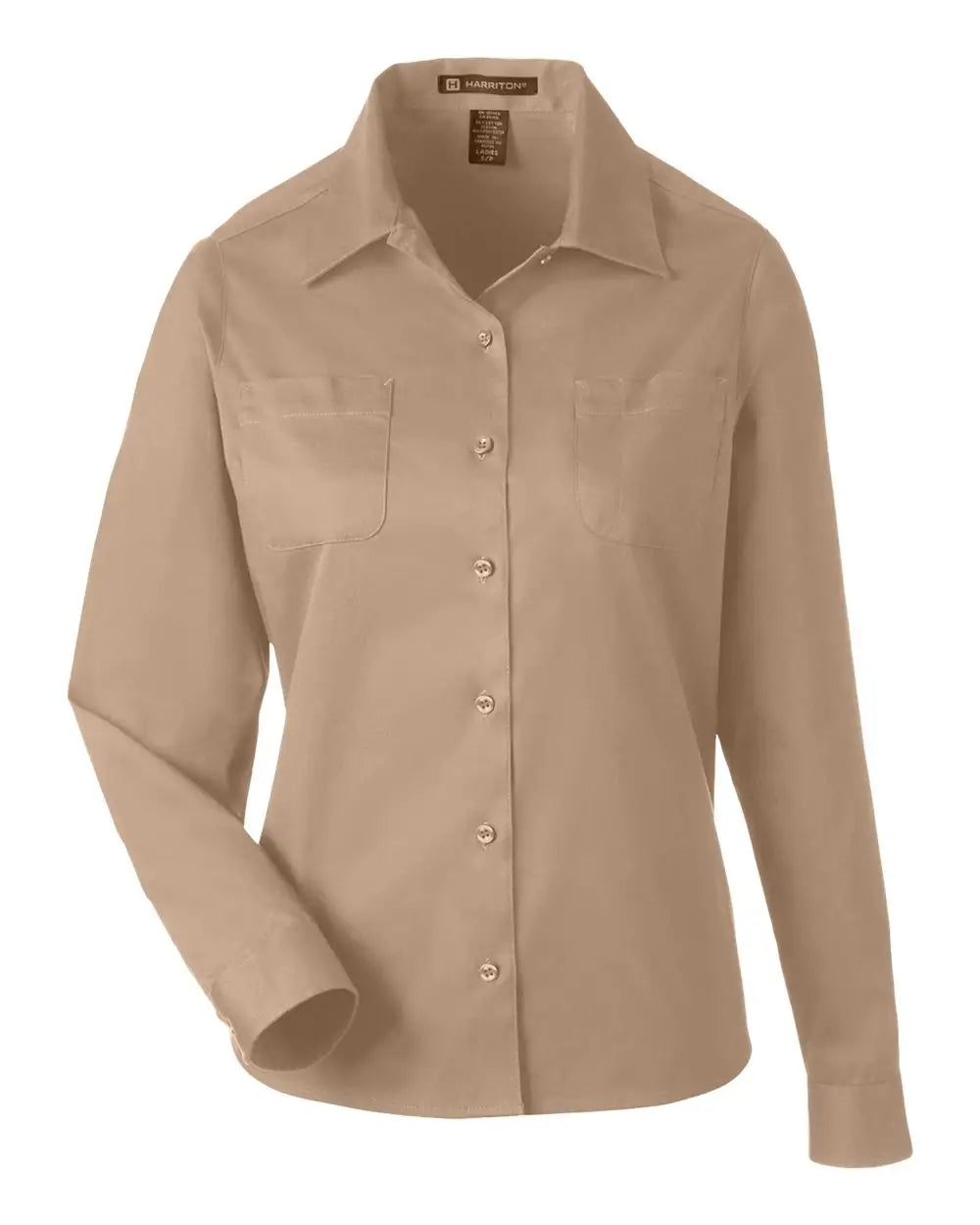 Harriton M585lw Women’s Advantage Il Workshirt - Khaki