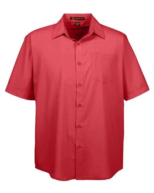 Harriton M610s Men’s Paradise Short Sleeve Performance Shirt - Parrot Red