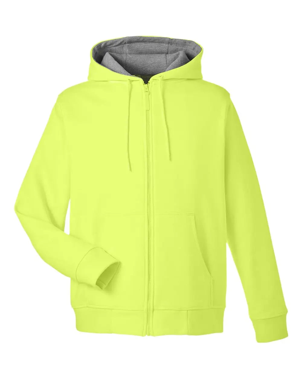 Harriton M711t Unisex Tall Climabloc Lined Heavyweight Hooded Sweatshirt - Safety Yellow - Adult Lt