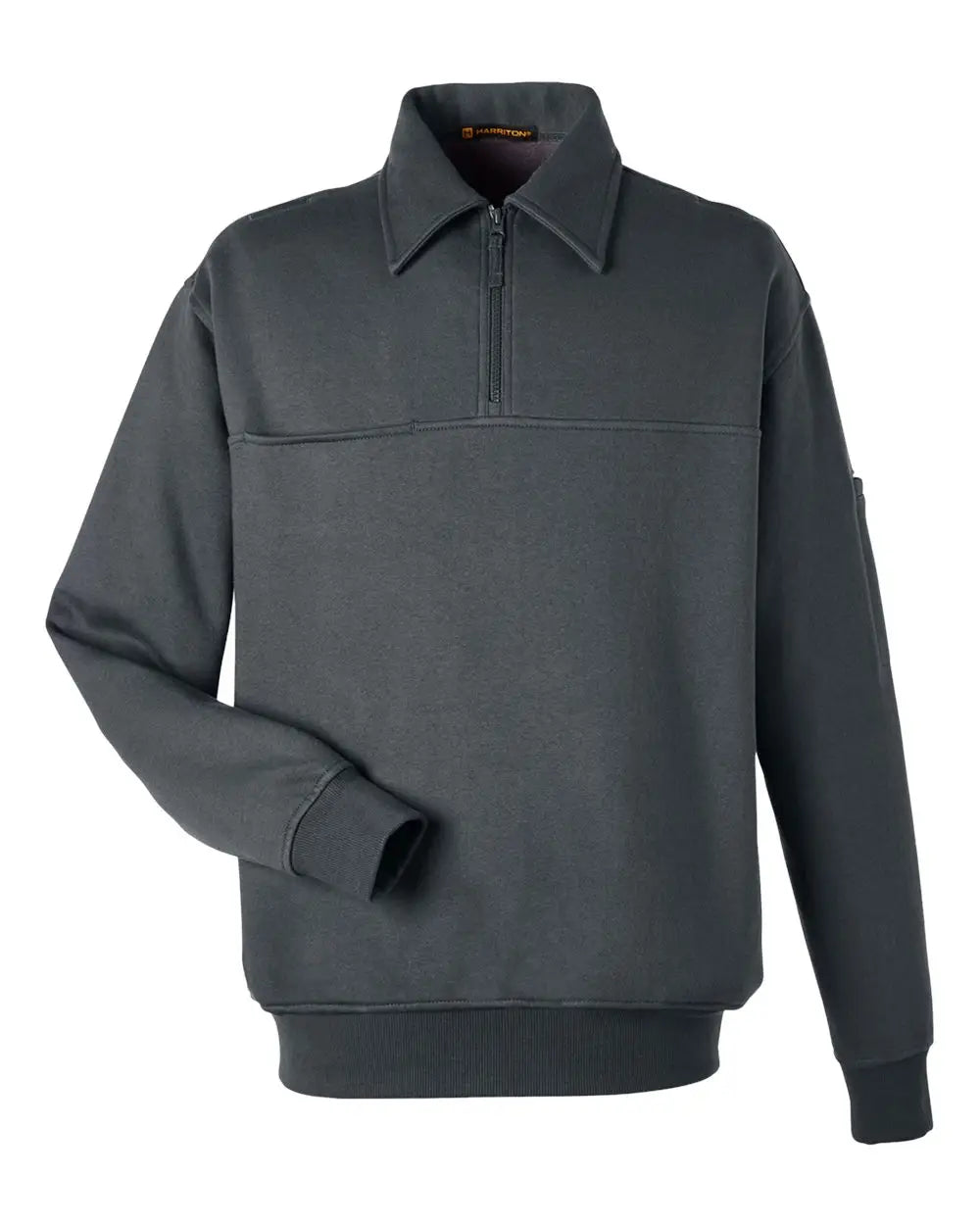 Harriton M712 Unisex Climabloc Heavyweight Tactical Quarter-zip Pullover - Dark Charcoal - Adult Xs
