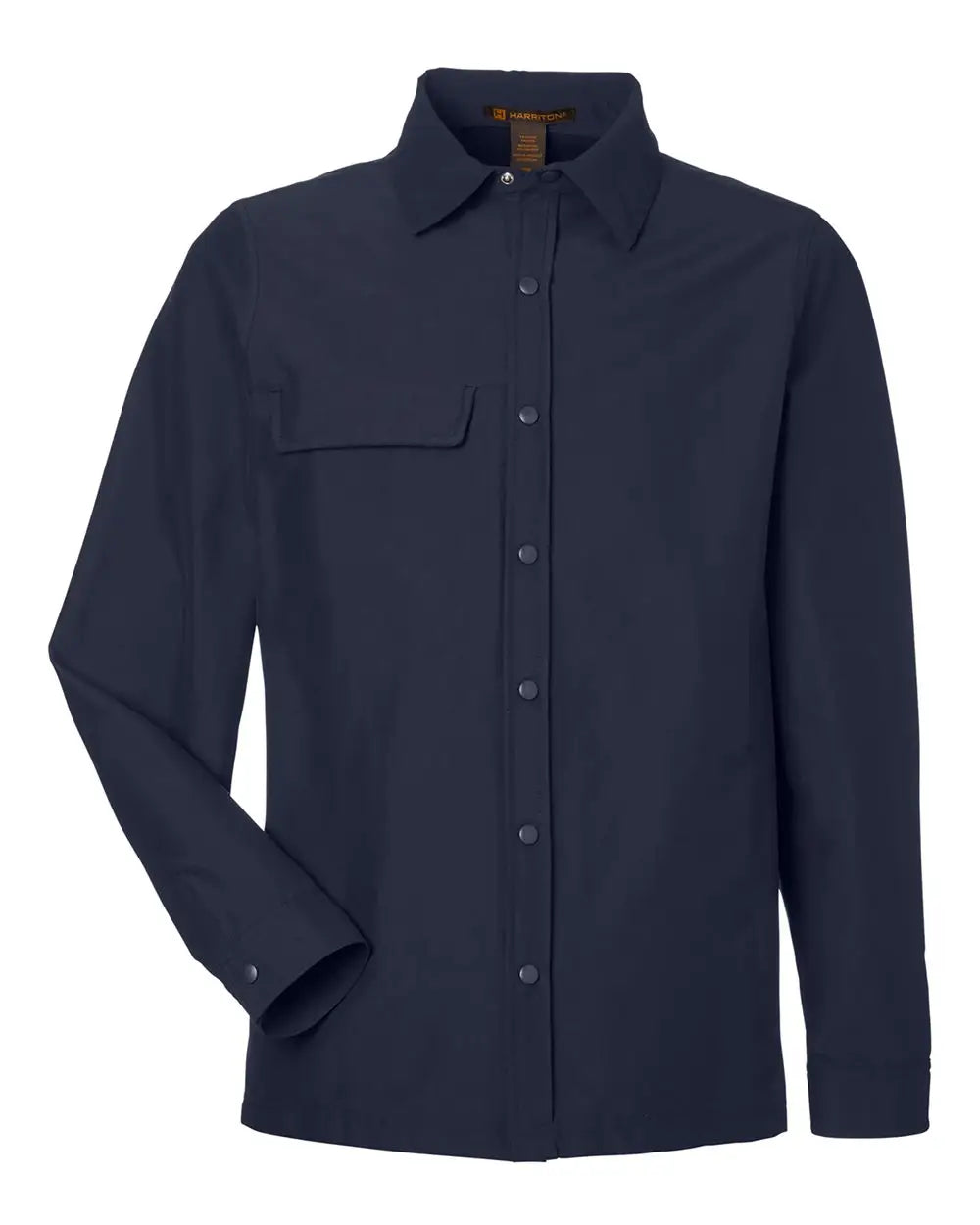 Harriton M72 Unisex Flex Twill Overshirt - Dark Navy - Adult Xs