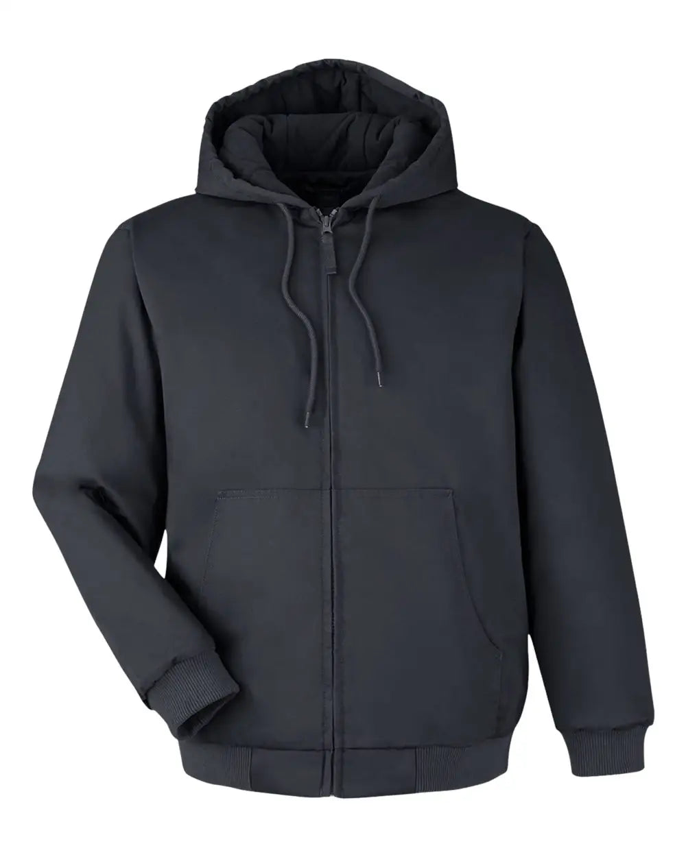 Harriton M722 Unisex Climabloc Heavyweight Hooded Full-zip Jacket - Dark Charcoal - Adult Xs
