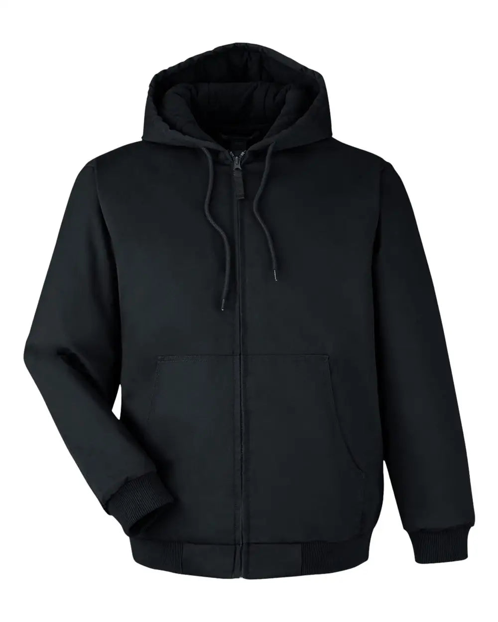 Harriton M722 Unisex Climabloc Heavyweight Hooded Full-zip Jacket - Black - Adult Xs
