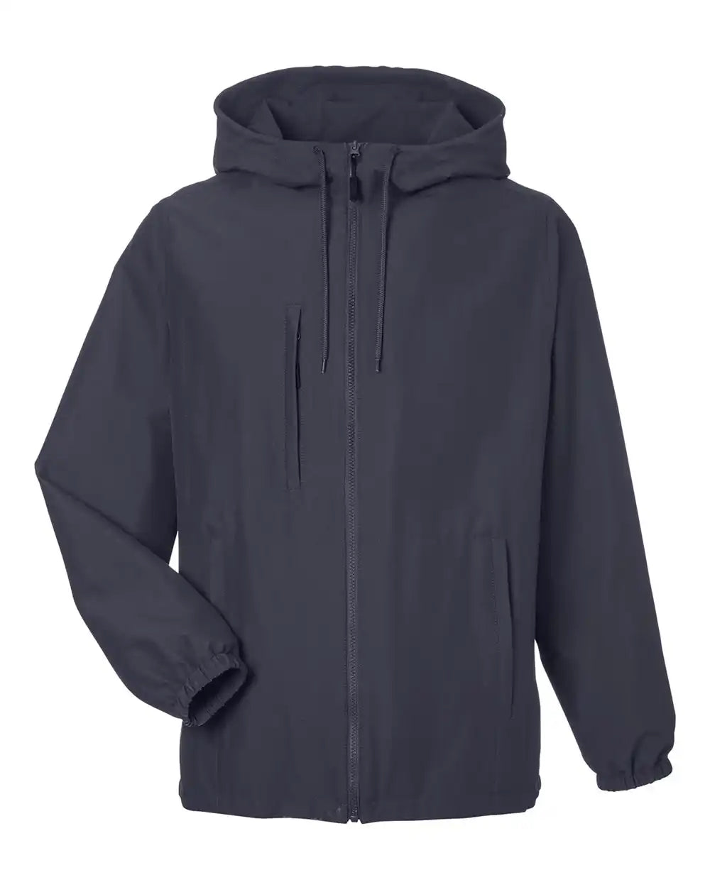 Harriton M73 Unisex Flex Twill Hooded Jacket - Dark Charcoal - Xs