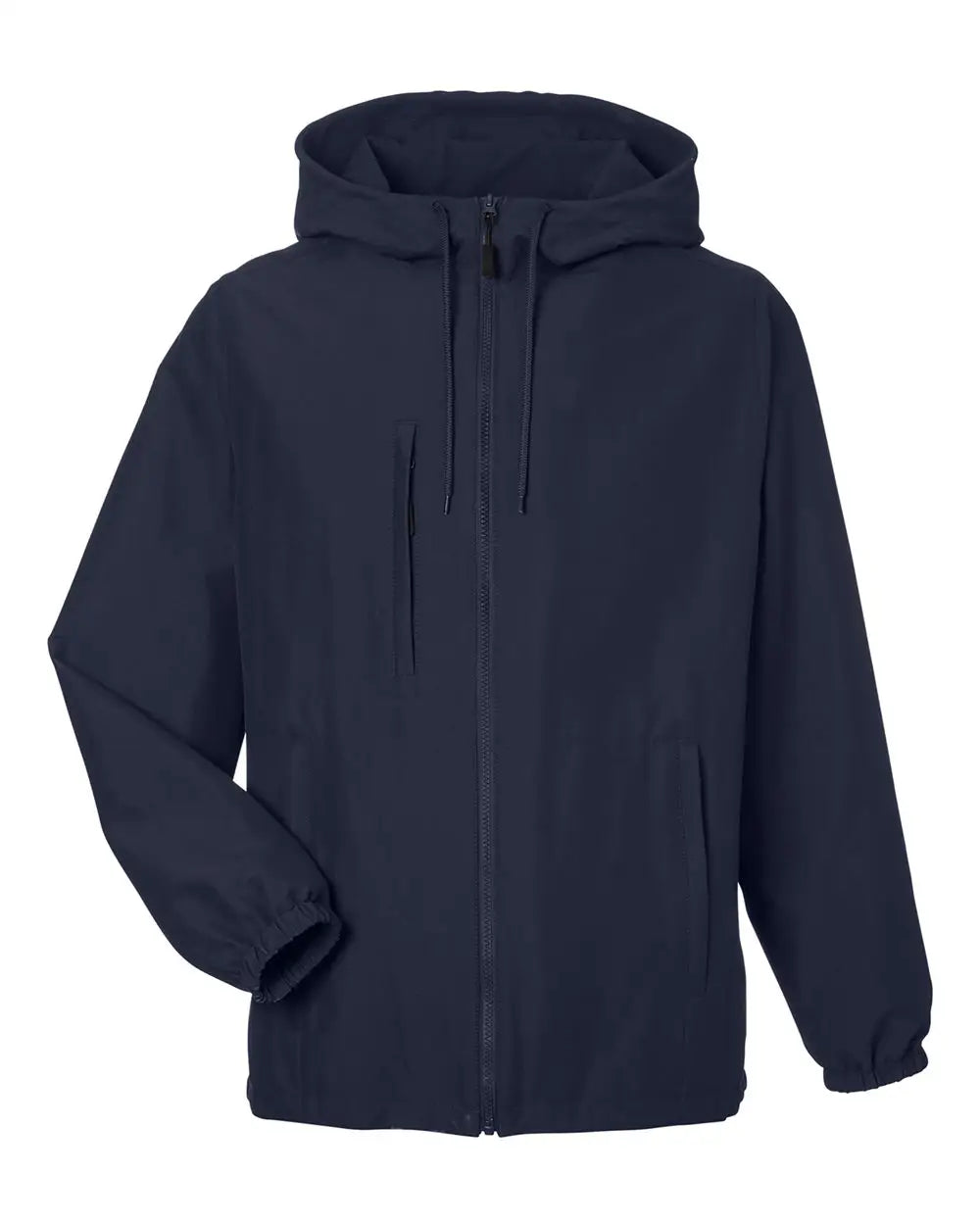 Harriton M73 Unisex Flex Twill Hooded Jacket - Dark Navy - Adult Xs