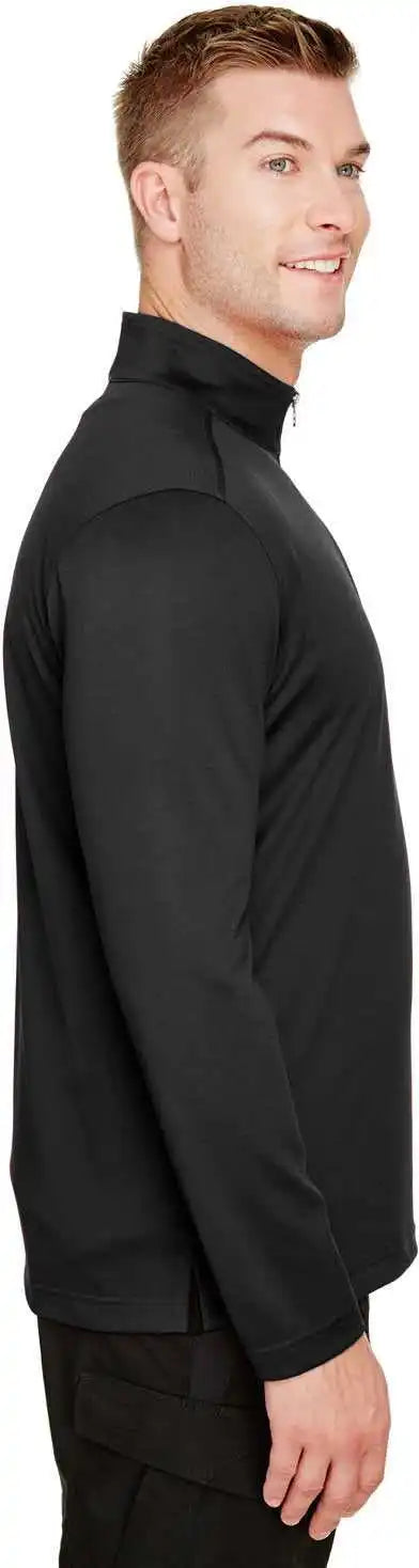 Harriton M748 Men’s Advantage Snag Protection Plus Il Quarter Zip Black